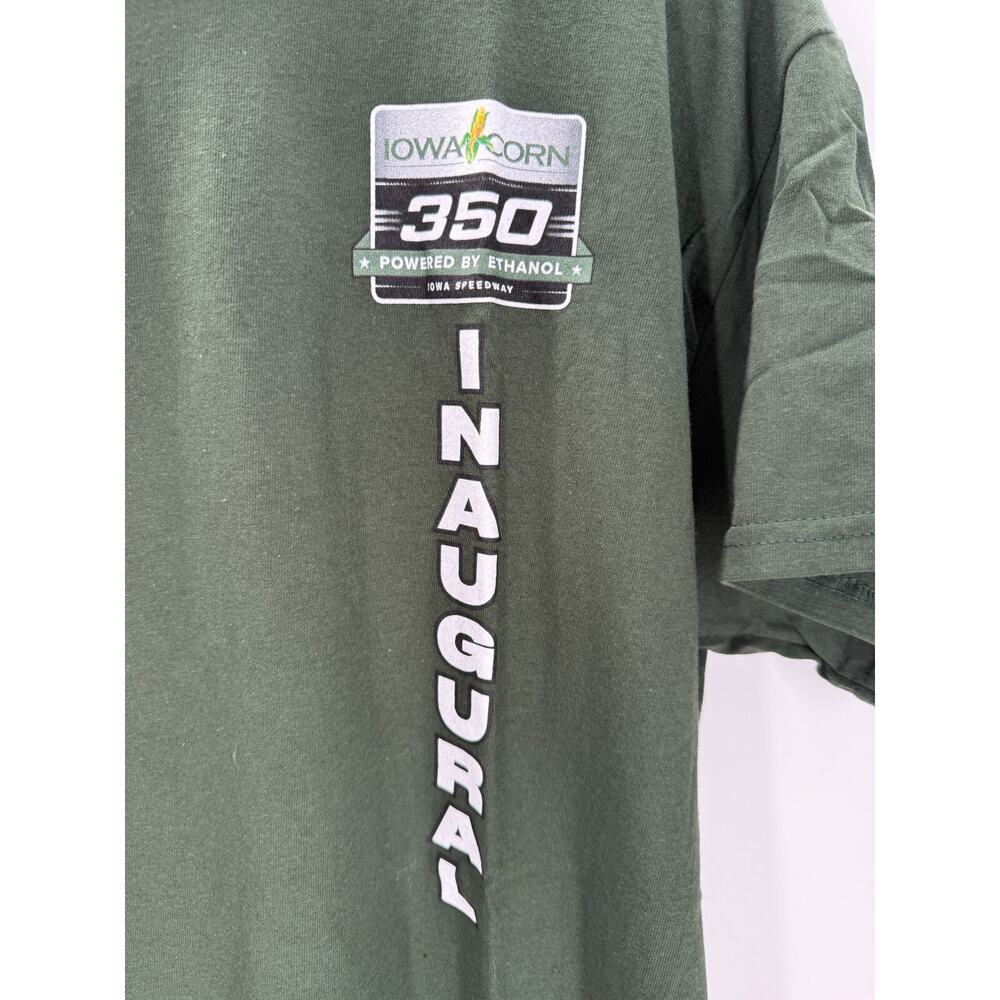 Iowa 350 Shirt NASCAR Inaugural Race Logo T Shirt Size Large Tee Green New - Picture 2 of 8
